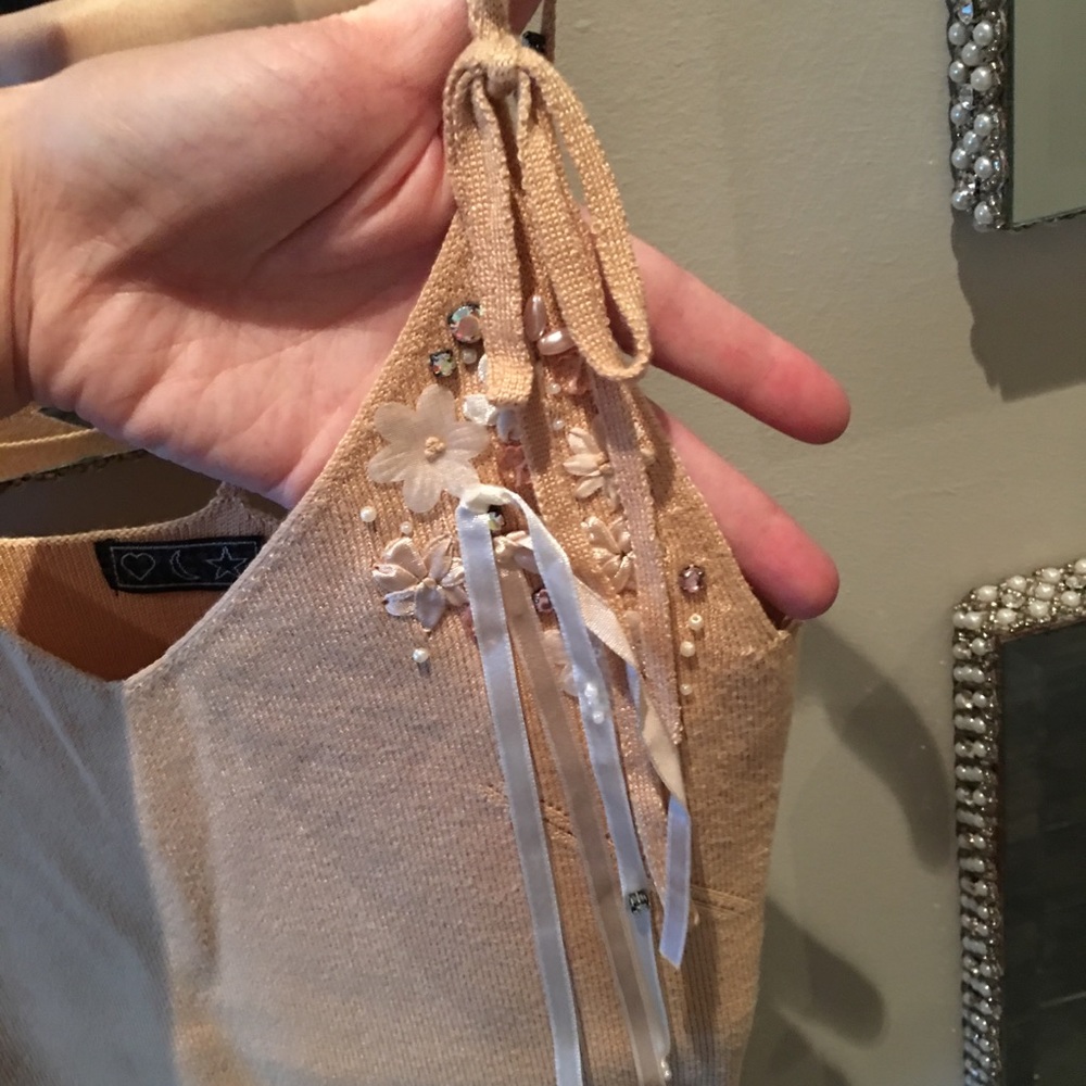 Strappy camisole with bow and jewel detail - Picture 4 of 6